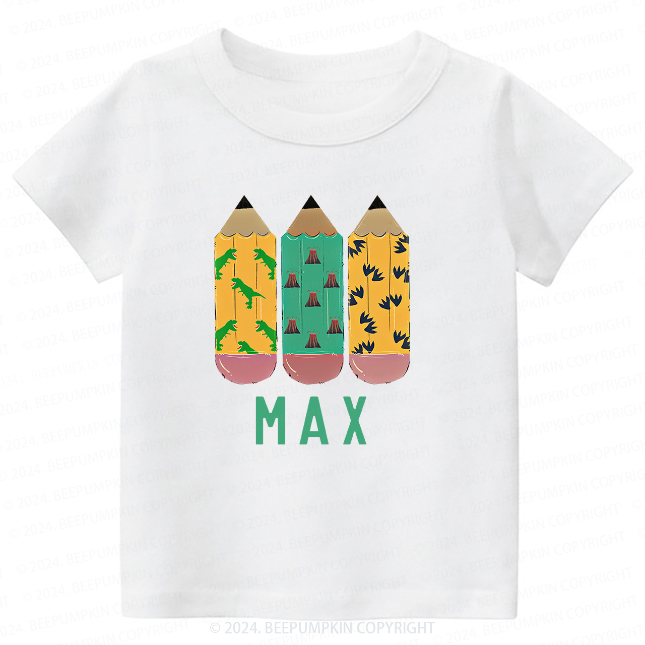 Personalized Name Pencil Back To School T-shirt