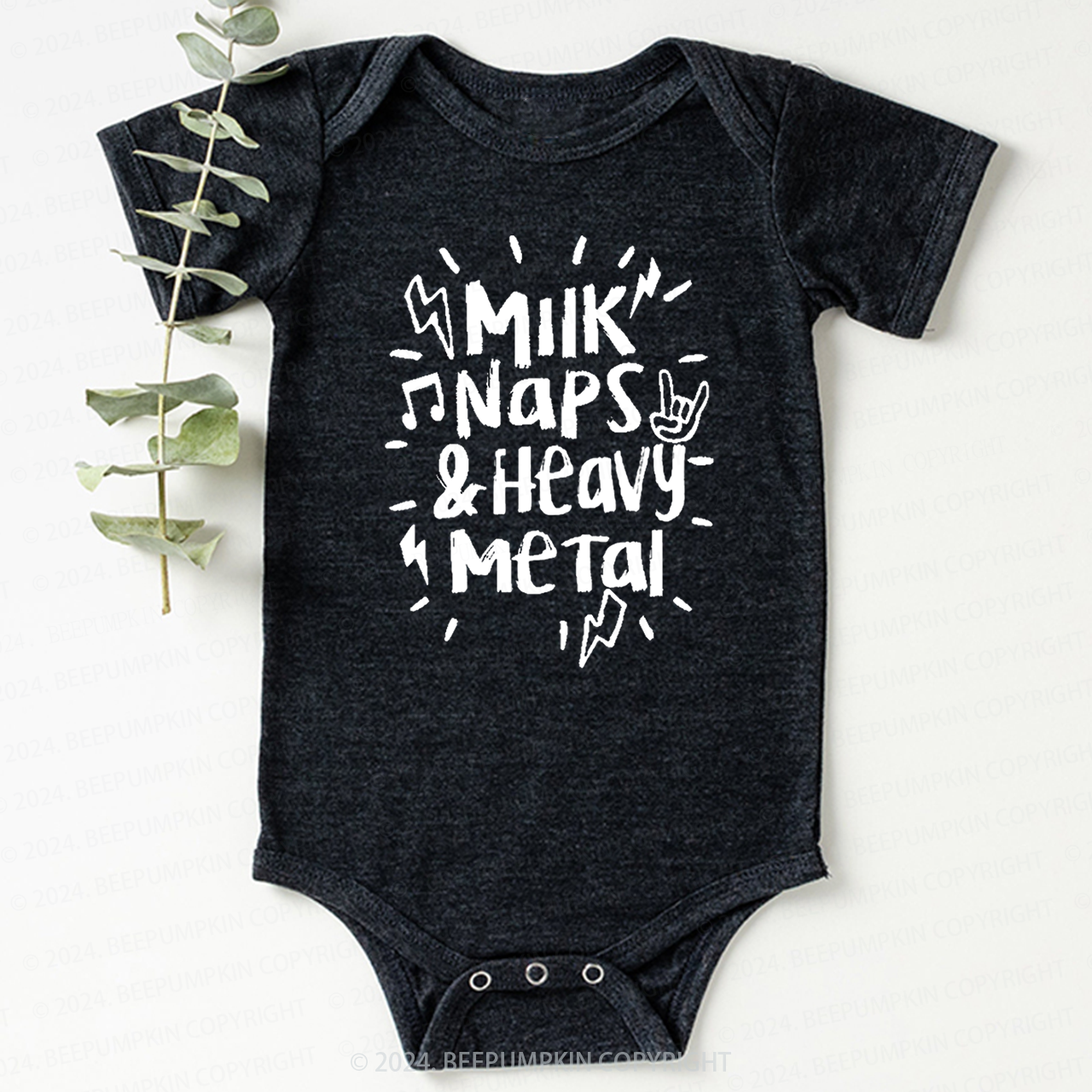 Milk Naps Heavy Metal Bodysuit For Baby 8