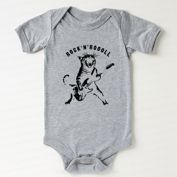 Rock Cat Playing Guitar Bodysuit For Baby 8
