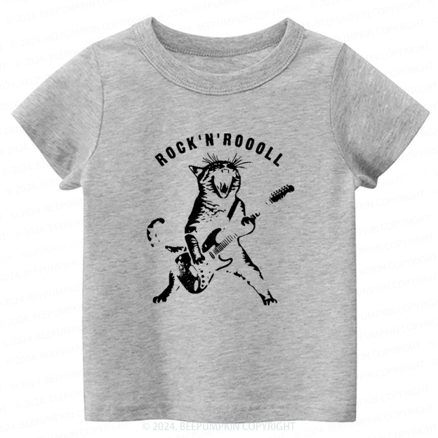 Rock Cat Playing Guitar Toddler&Kids Tees 8