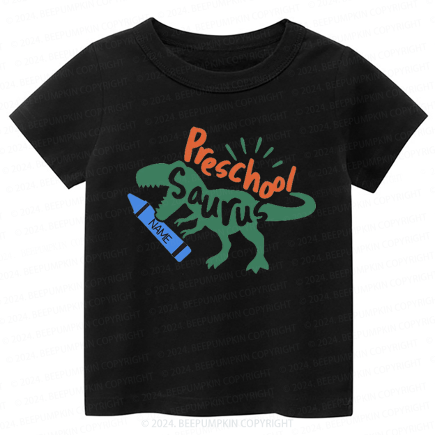 Personalized Preschool Dinosaur Back To School Shirt 