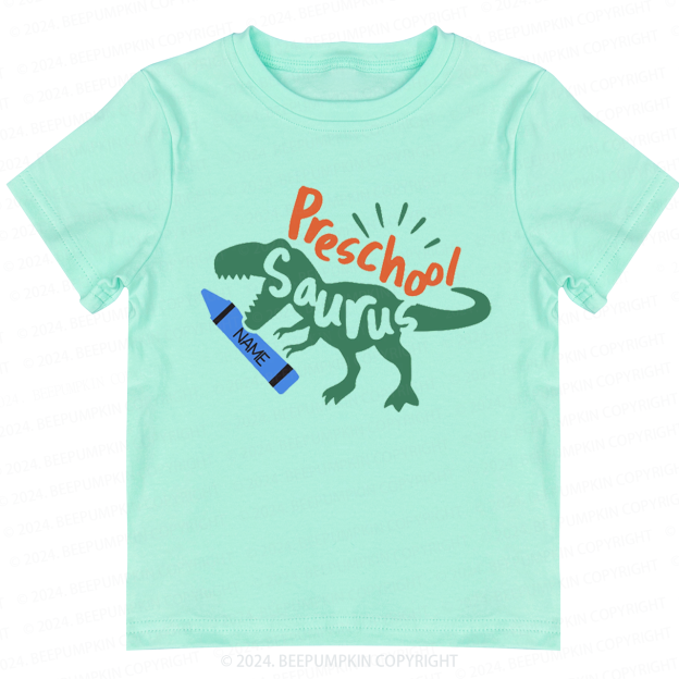 Personalized Preschool Dinosaur Back To School Shirt 