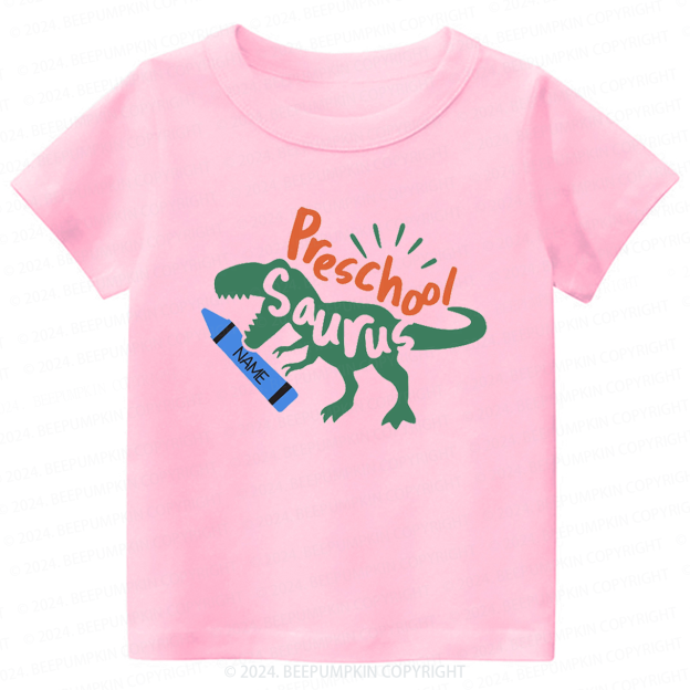 Personalized Preschool Dinosaur Back To School Shirt 