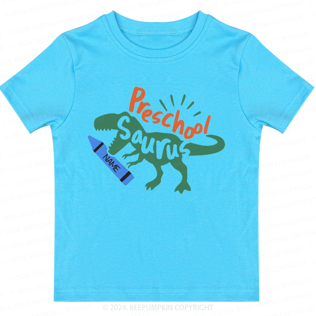 Personalized Preschool Dinosaur Back To School Shirt 