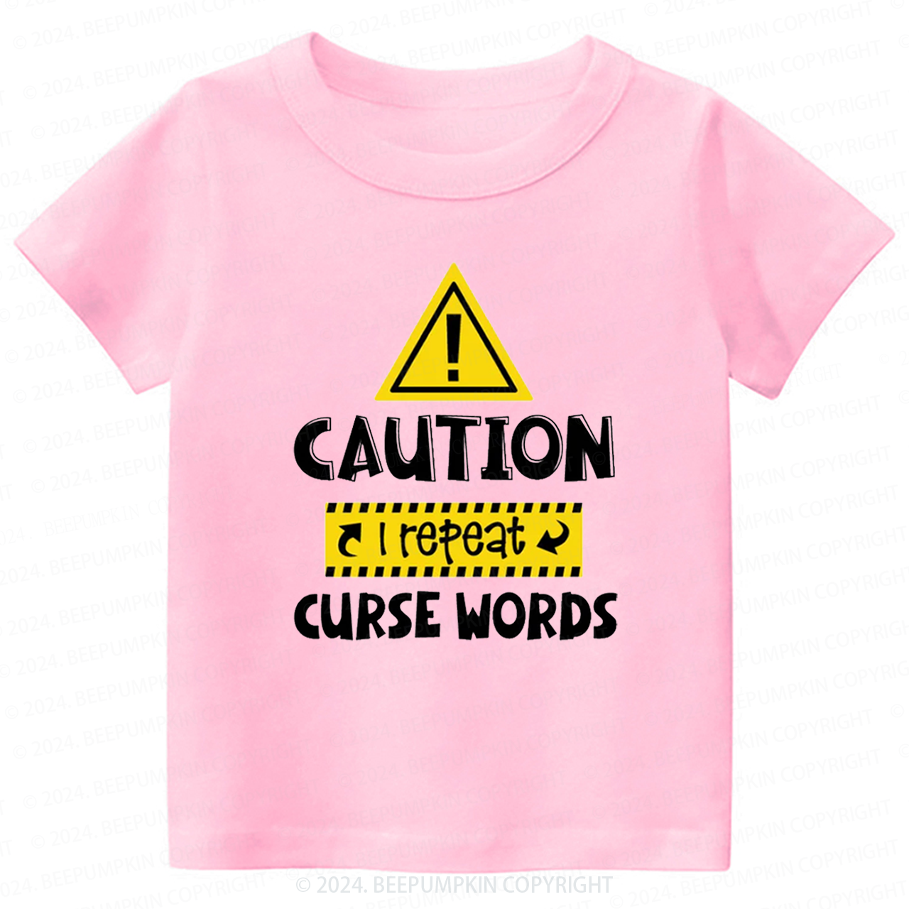 Caution I Repeat Curse Words Toddler&Kids Tees 7
