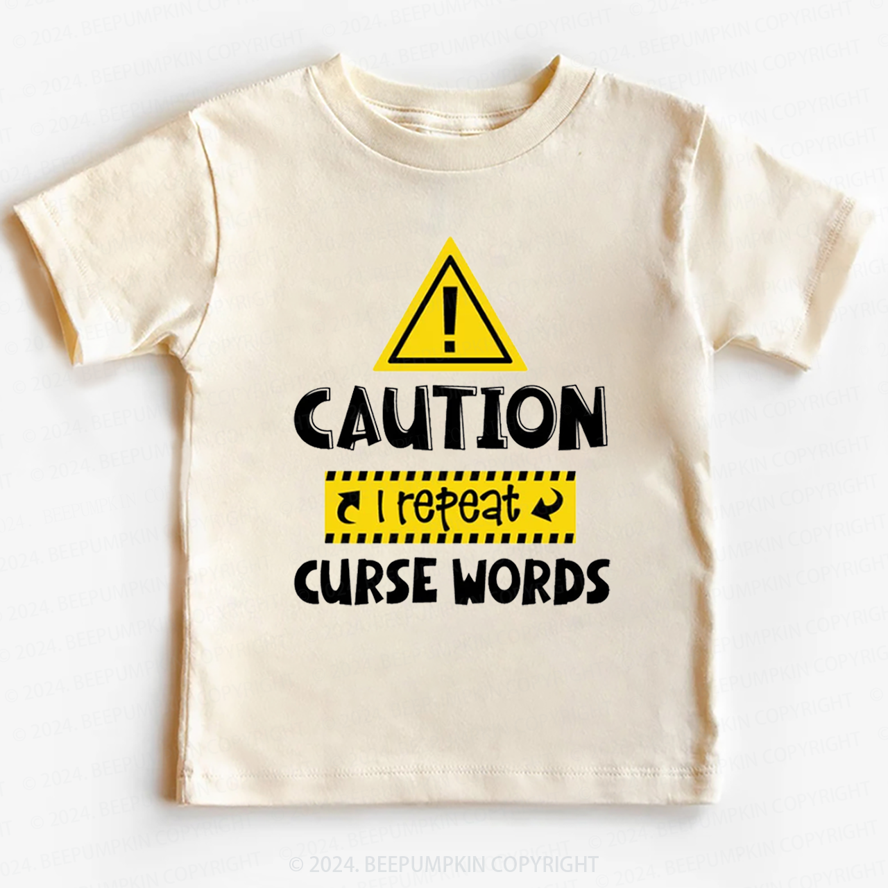 Caution I Repeat Curse Words Toddler&Kids Tees 7