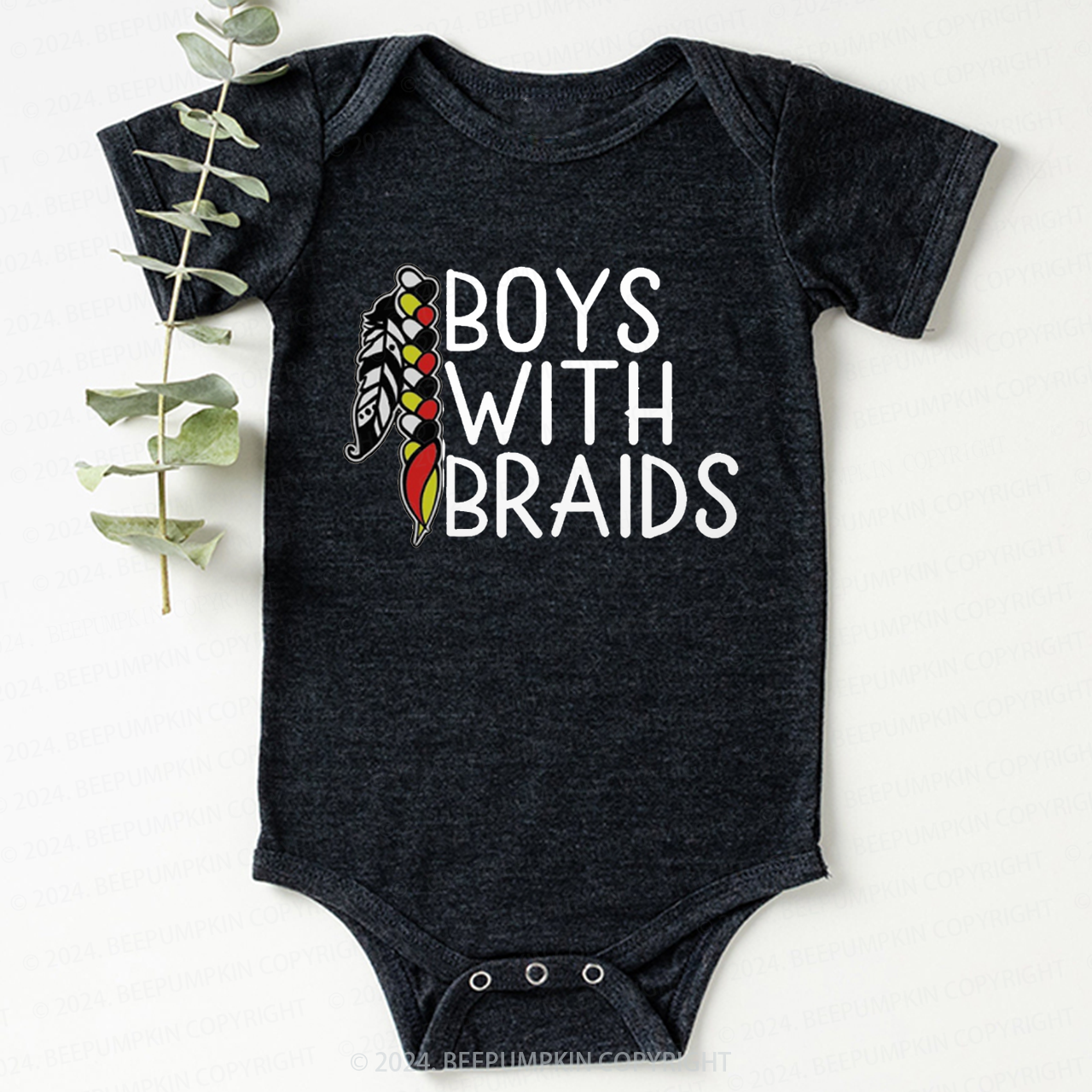 Boys With Braids Bodysuit For Baby 7