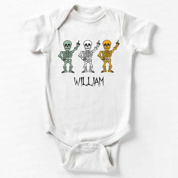 Personalized Halloween Skeleton Bodysuit For Baby