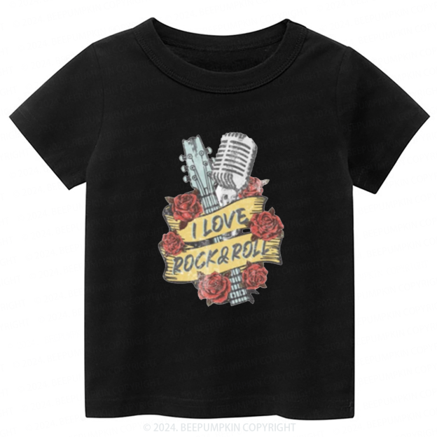 I Love Rock n Roll Toddler&Kids Tees 8