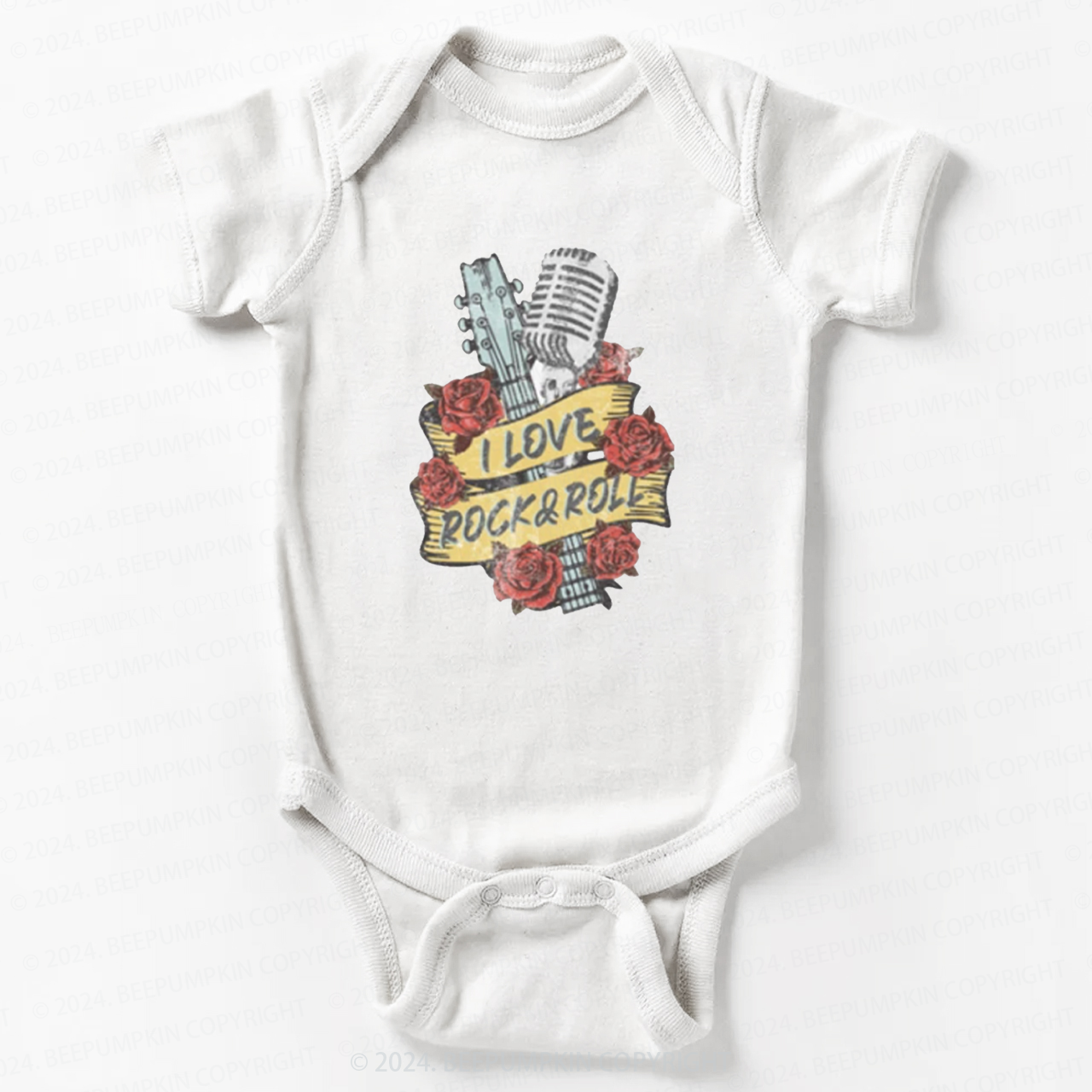 I Love Rock n Roll Bodysuit For Baby 8
