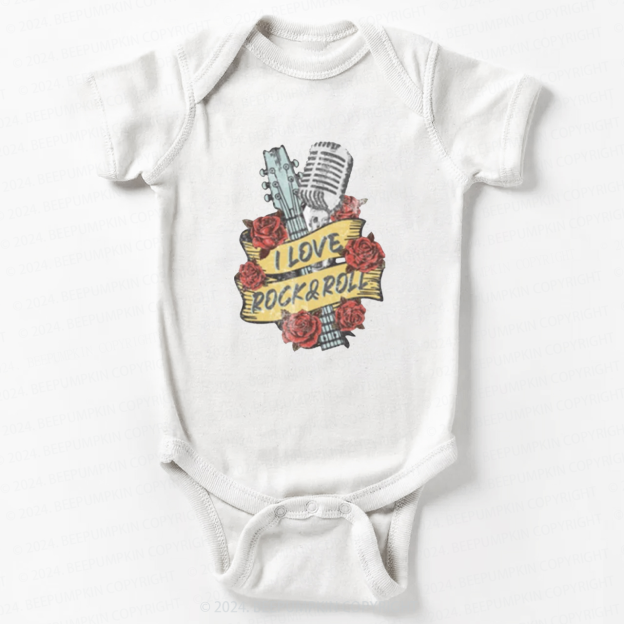 I Love Rock n Roll Bodysuit For Baby 8
