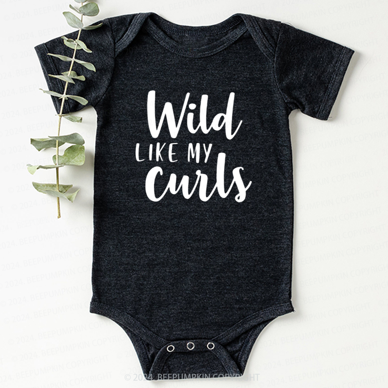 Wild Like My Curls Bodysuit For Baby 7