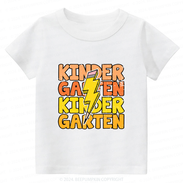 Kindergarten Lightning Bolt Back To School Shirt 