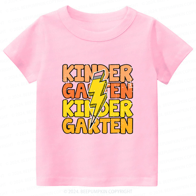 Kindergarten Lightning Bolt Back To School Shirt 