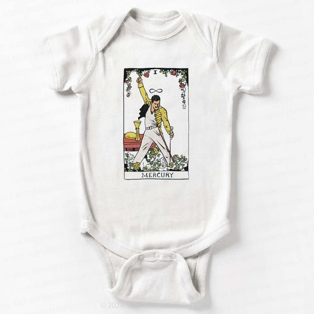 Graphic Art Rock Music With Queen Band Bodysuit For Baby 8