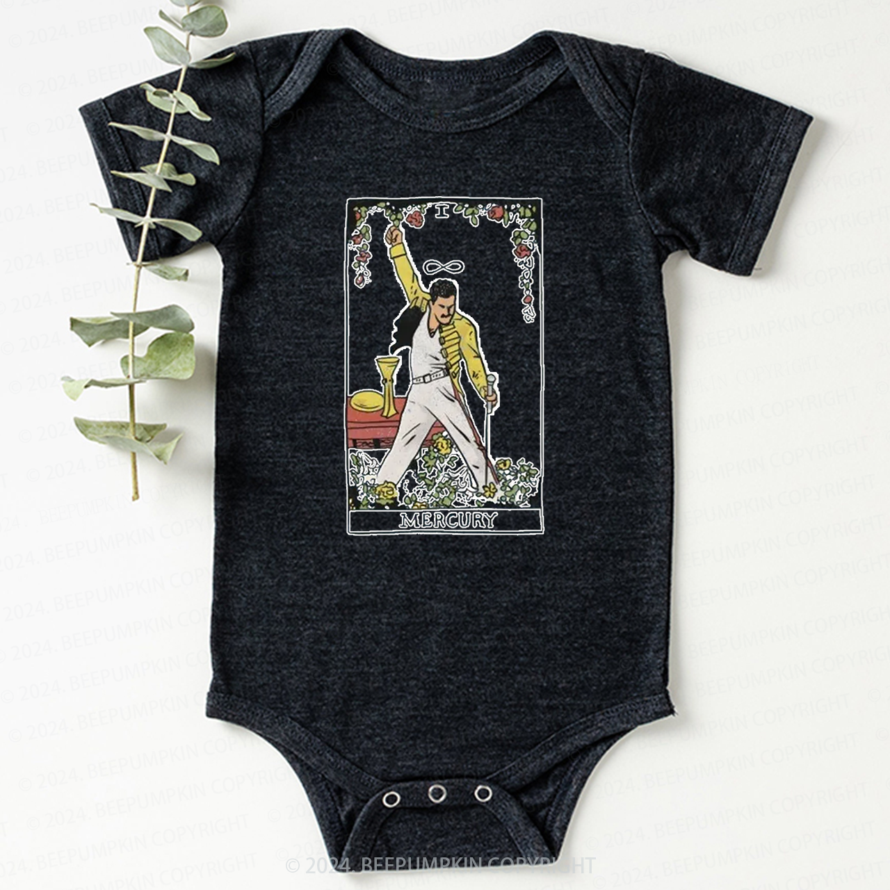 Graphic Art Rock Music With Queen Band Bodysuit For Baby 8 Sale-Beepumpkin™
