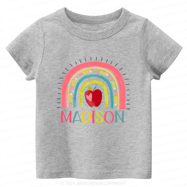 Personalized Rainbow Back To School Shirt 