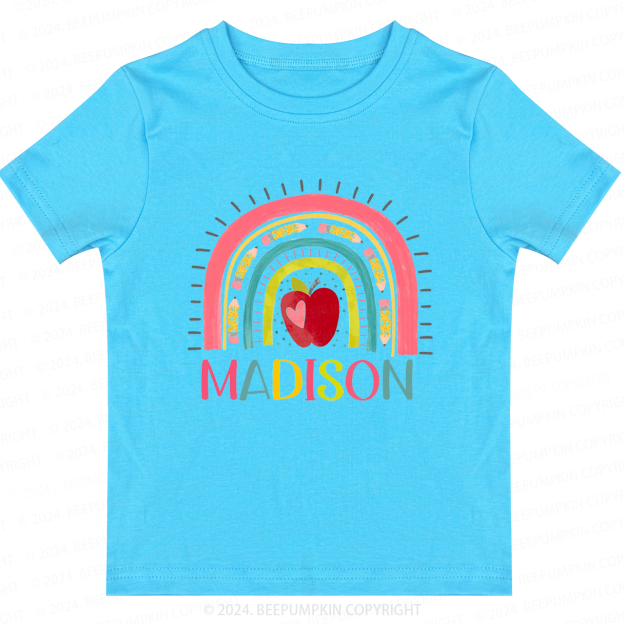 Personalized Rainbow Back To School Shirt 