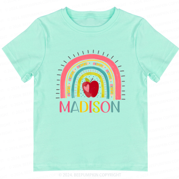 Personalized Rainbow Back To School Shirt 