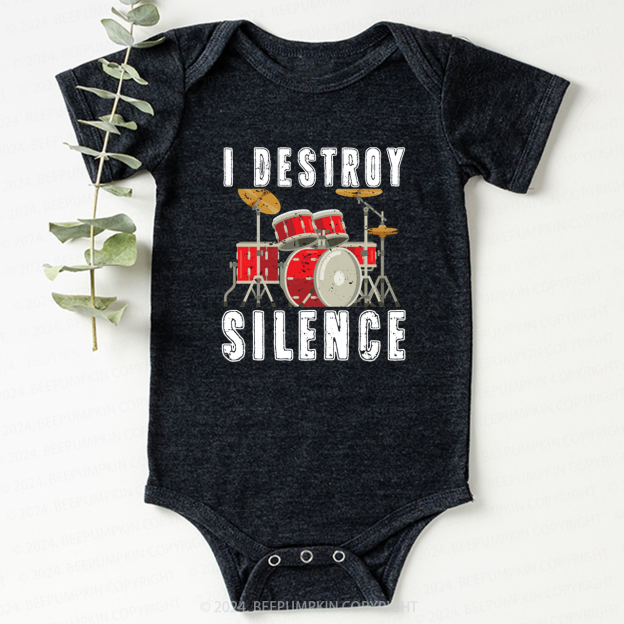 I Destroy Silence Bodysuit For Baby 8