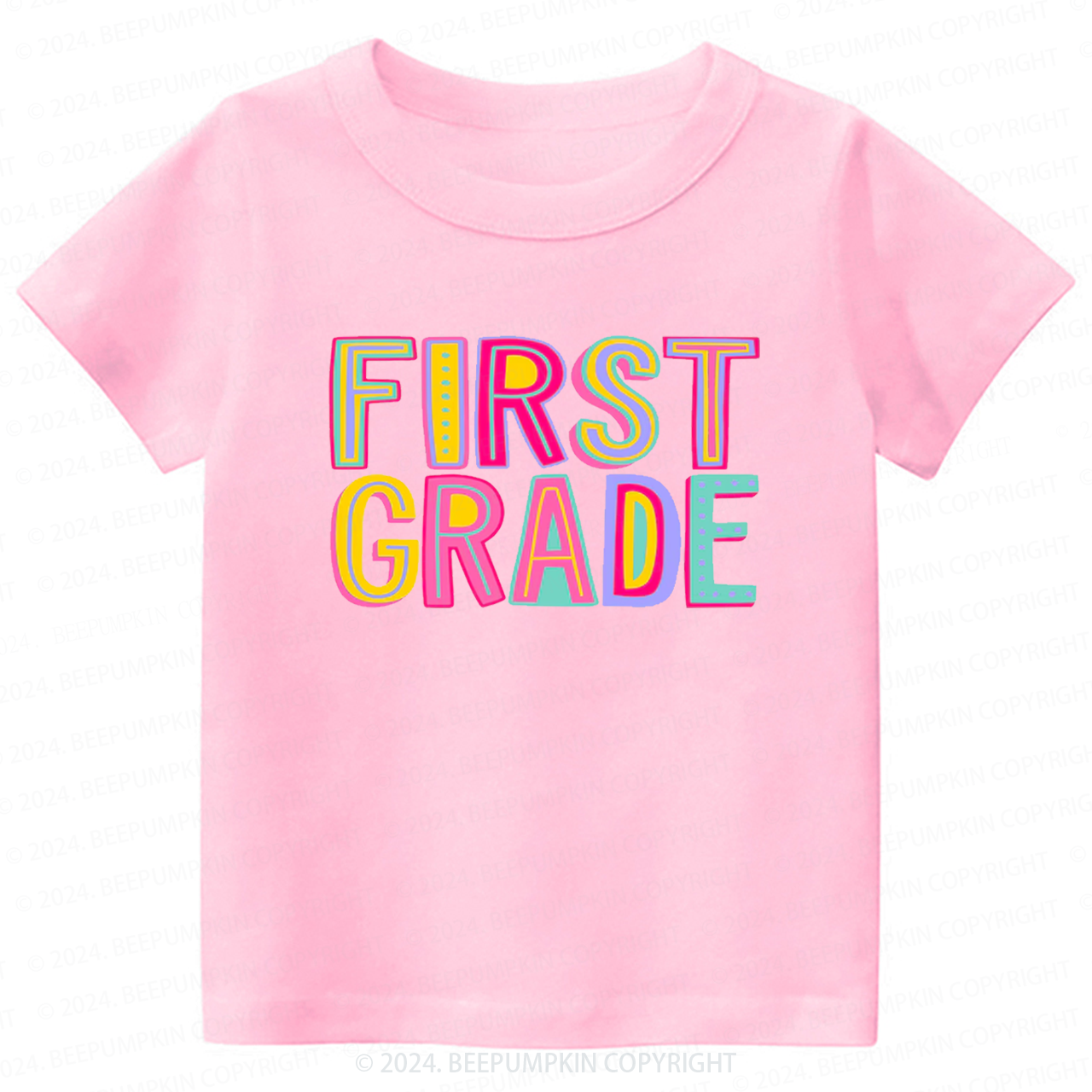 Personalized Hello Grade Rainbow Back To School Toddler&Kids Tees 