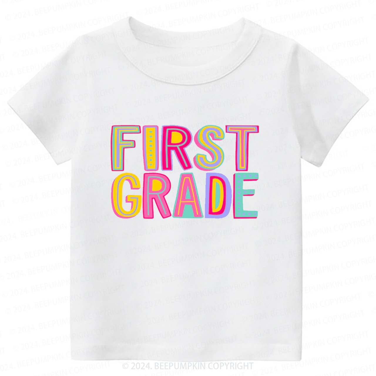 Personalized Hello Grade Rainbow Back To School Toddler&Kids Tees 