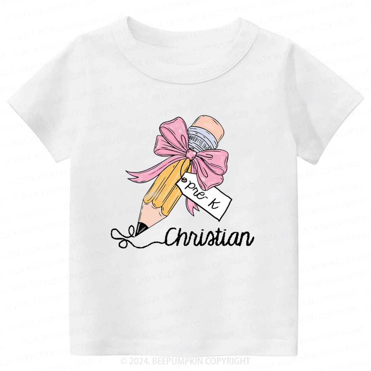 Personalized Pencil Back To School Toddler&Kids Tees 