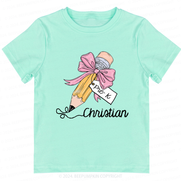 Personalized Pencil Back To School Toddler&Kids Tees 