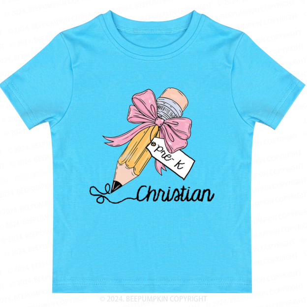Personalized Pencil Back To School Toddler&Kids Tees 
