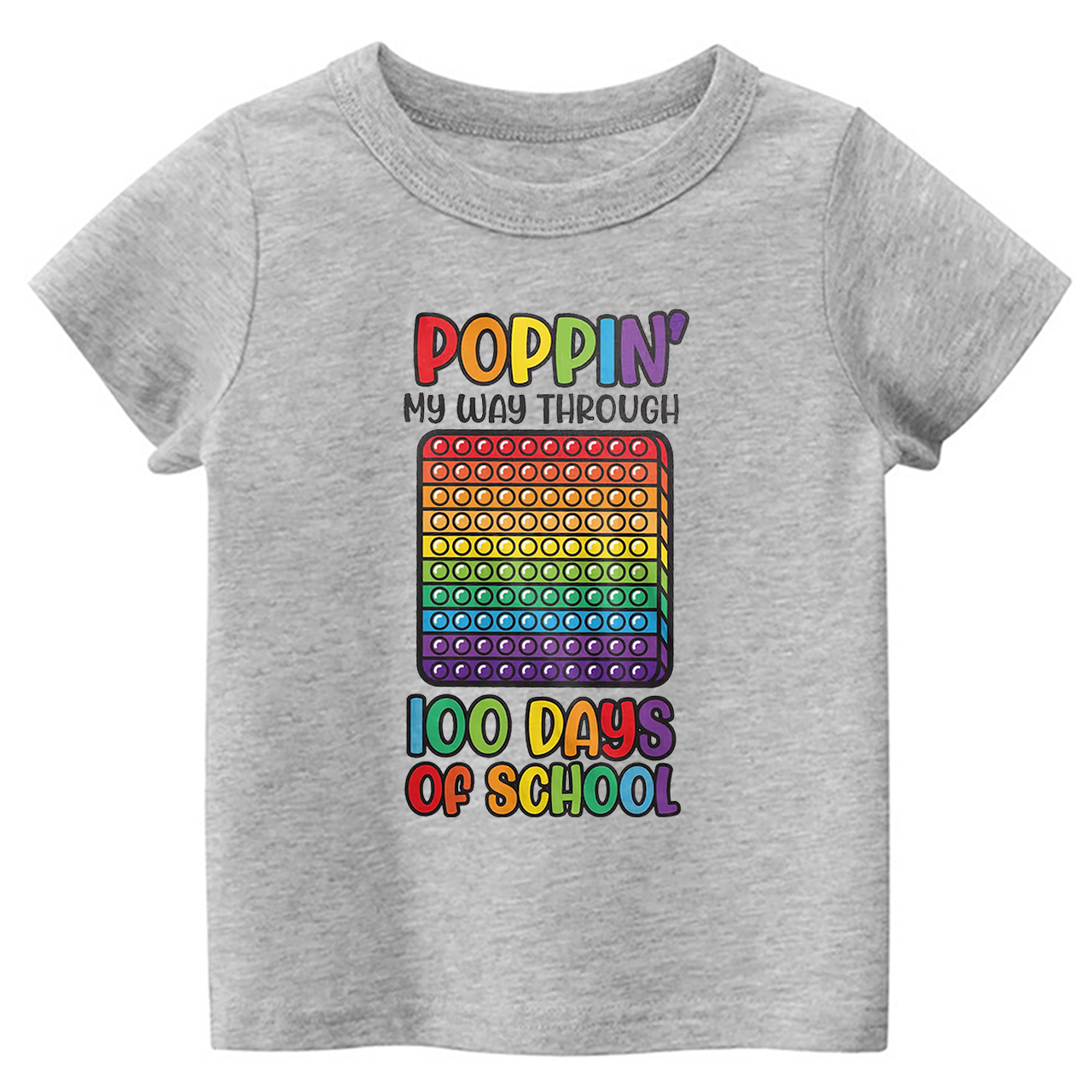 Poppin My Way Through 100 Days Toddler&Kids Tees 