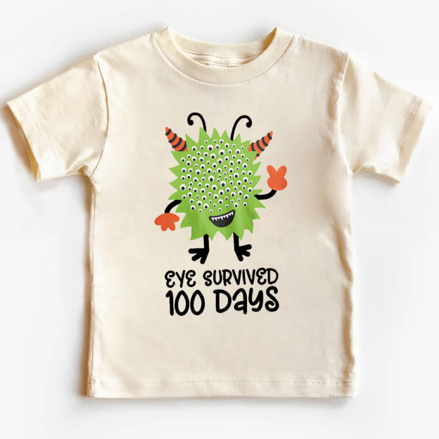 Eye Survived 100 Days Toddler&Kids Tees 