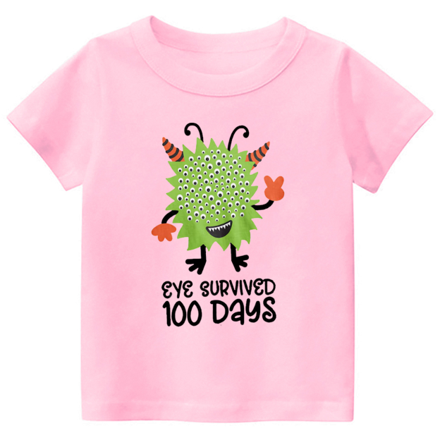 Eye Survived 100 Days Toddler&Kids Tees 