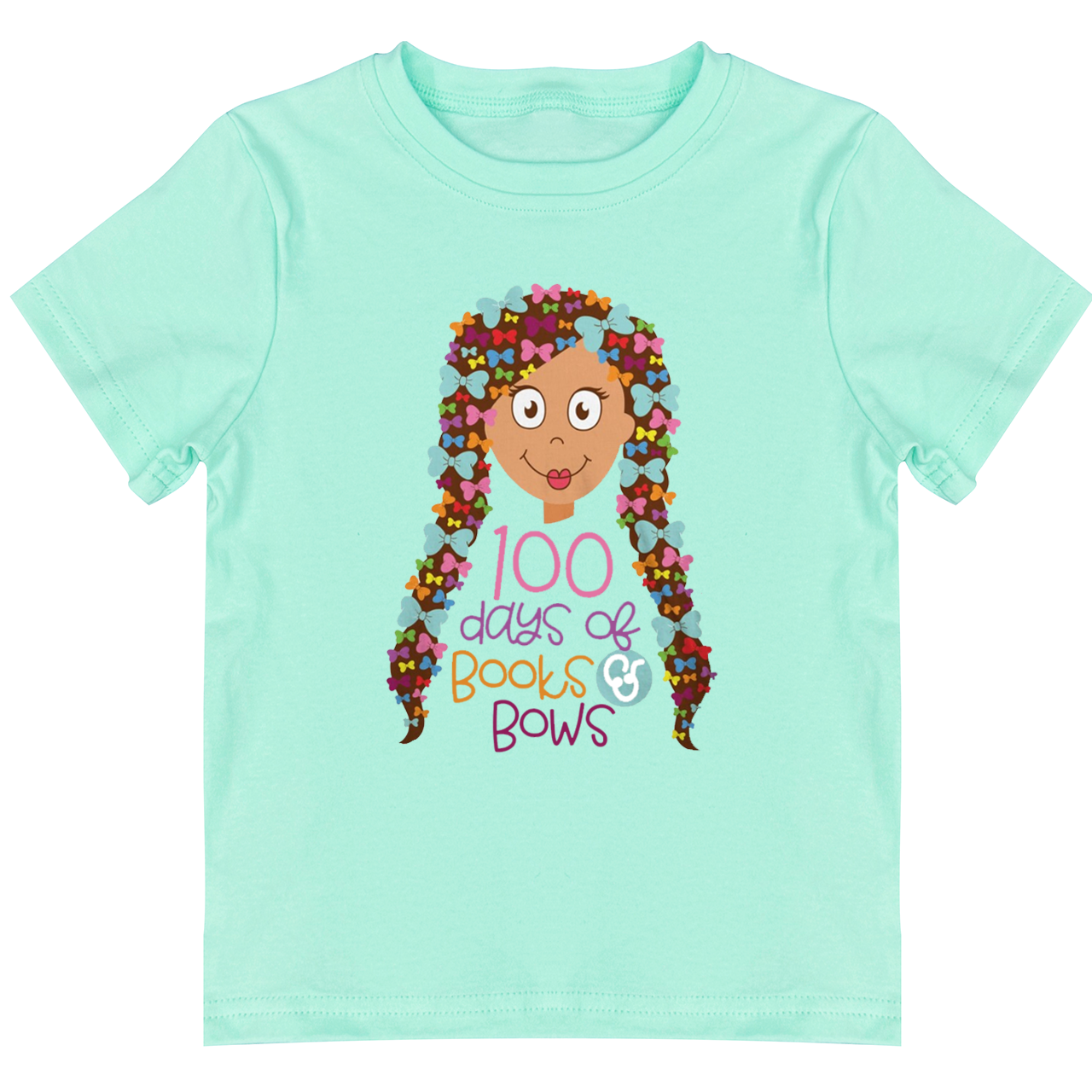 100 Days Of Books And Bows Toddler&Kids Tees 