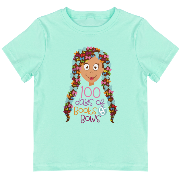 100 Days Of Books And Bows Toddler&Kids Tees 