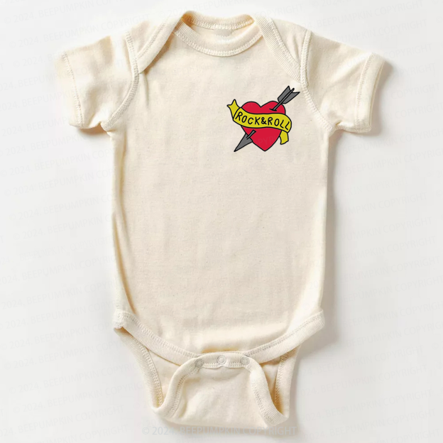 Rock&Roll Music Heart Bodysuit For Baby 8