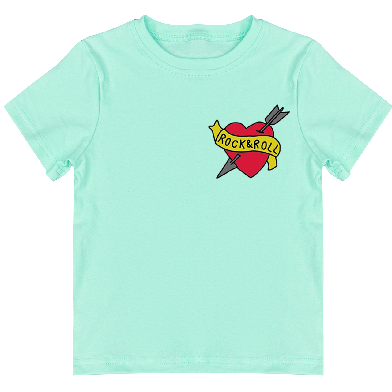 Rock&Roll Music Heart Toddler&Kids Tees 8