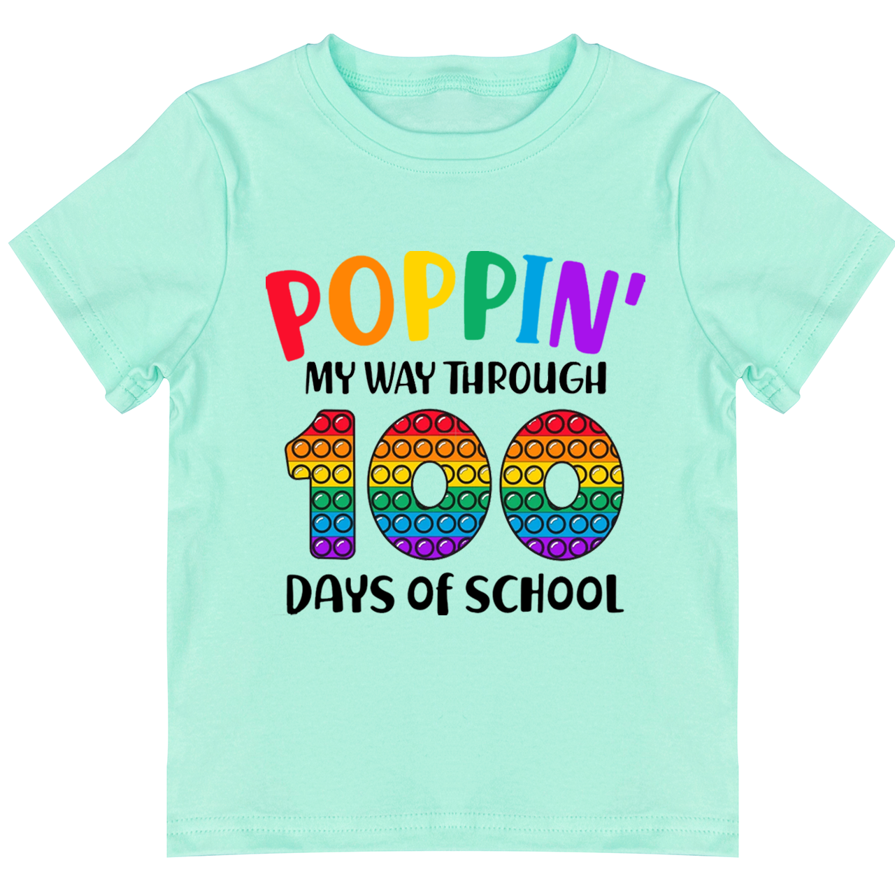 Poppin' My Way Through 100 Days Of School Toddler&Kids Tees 