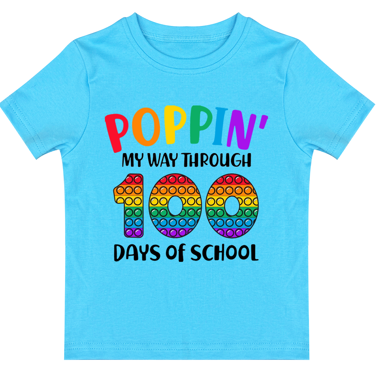 Poppin' My Way Through 100 Days Of School Toddler&Kids Tees 