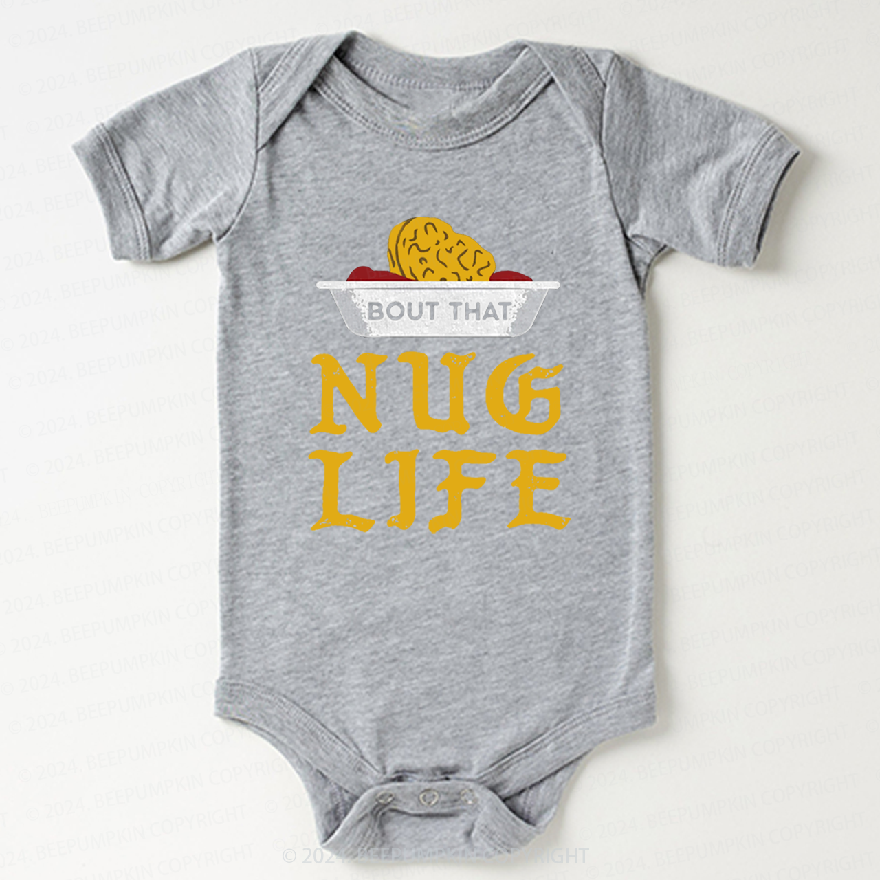 Nug Life Funny Chicken Nugget Baby Bodysuit 7