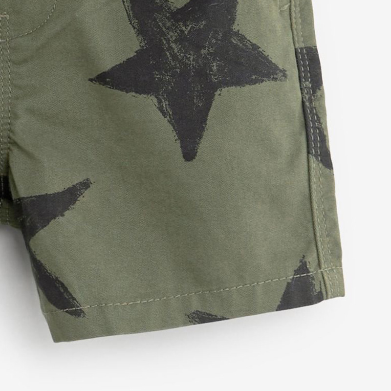 Army Green Children's Star Kids Shorts