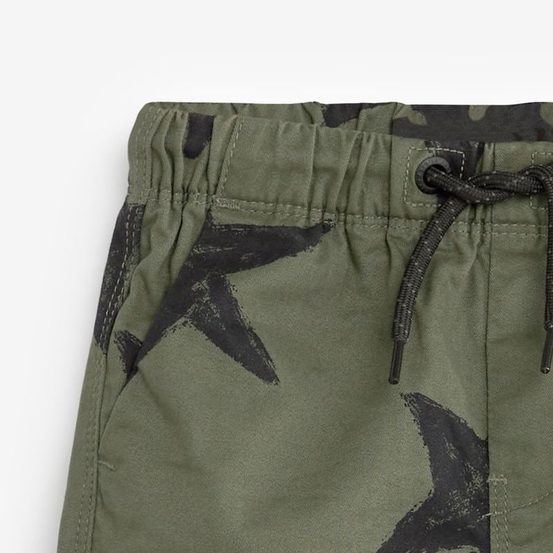 Army Green Children's Star Kids Shorts
