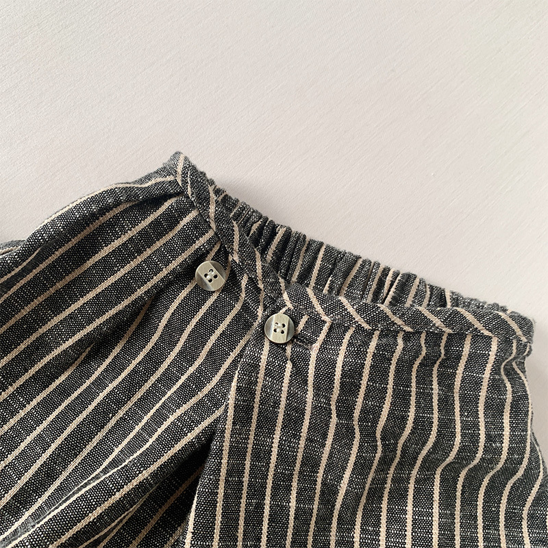 Vertical Striped Loose Shorts For Toddler Kids