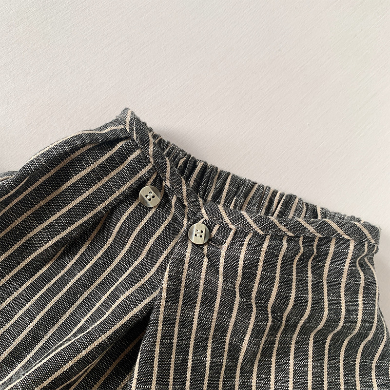 Vertical Striped Loose Shorts For Toddler Kids