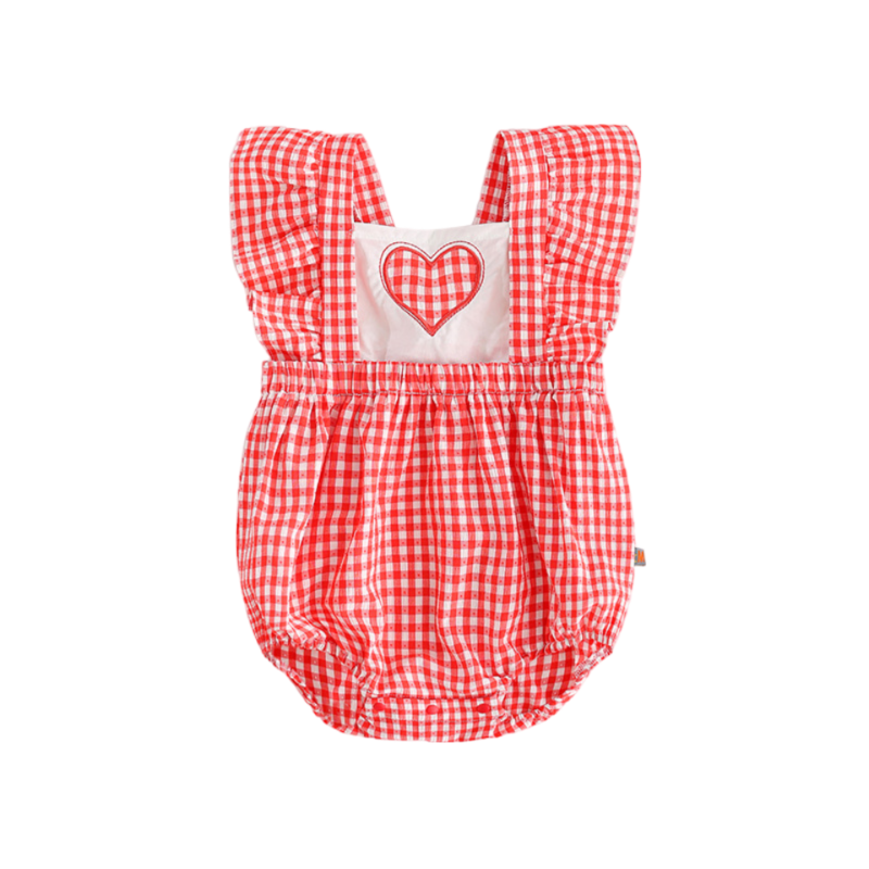 Love Plaid Valentine's Day Baby Coming Home Bodysuit