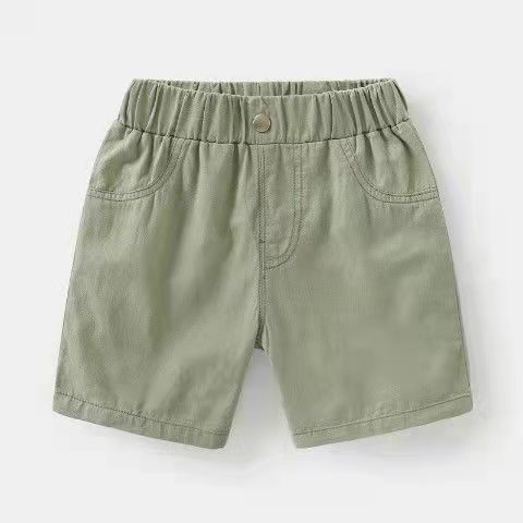 Simple Solid Color Shorts For Toddler Kids