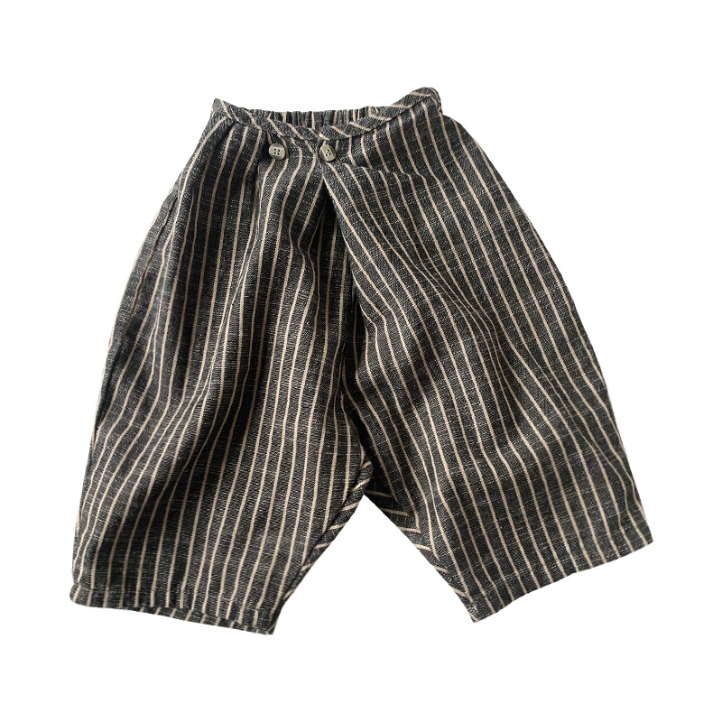 Vertical Striped Loose Shorts For Toddler Kids