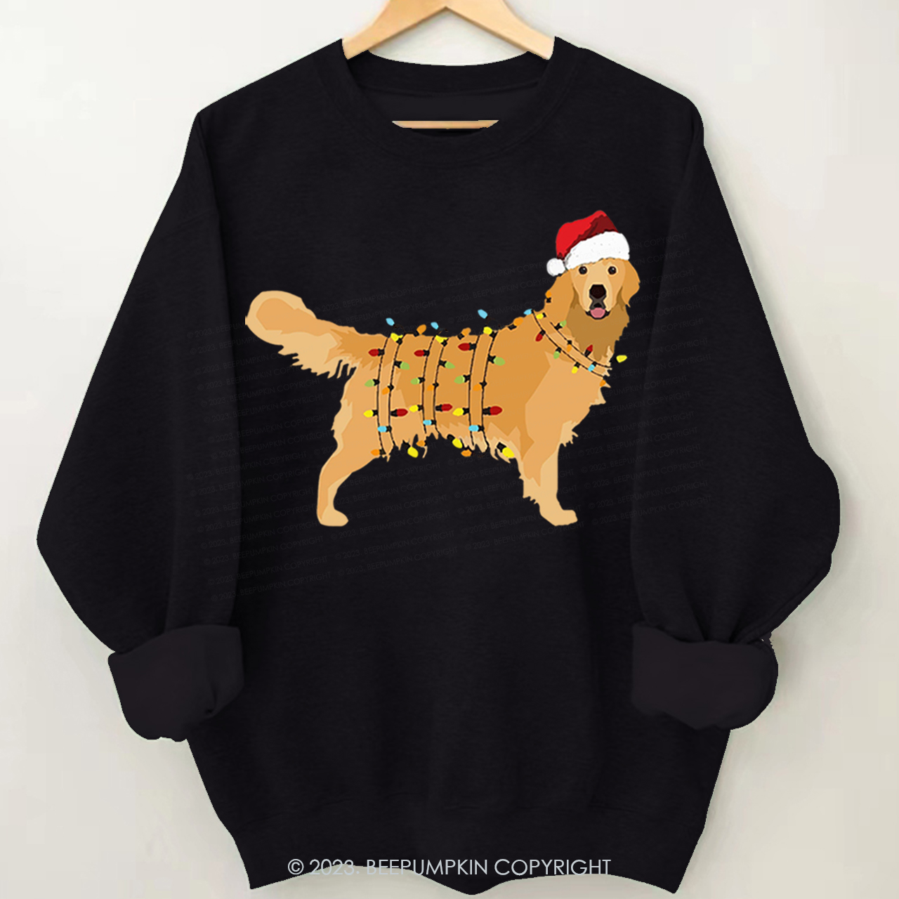 Christmas Golden Retriever Sweatshirt Beepumpkin