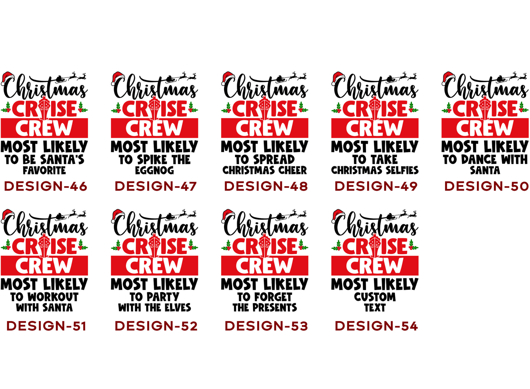 Christmas Cruise Crew Most Likely Family Pajamas Beepumpkin