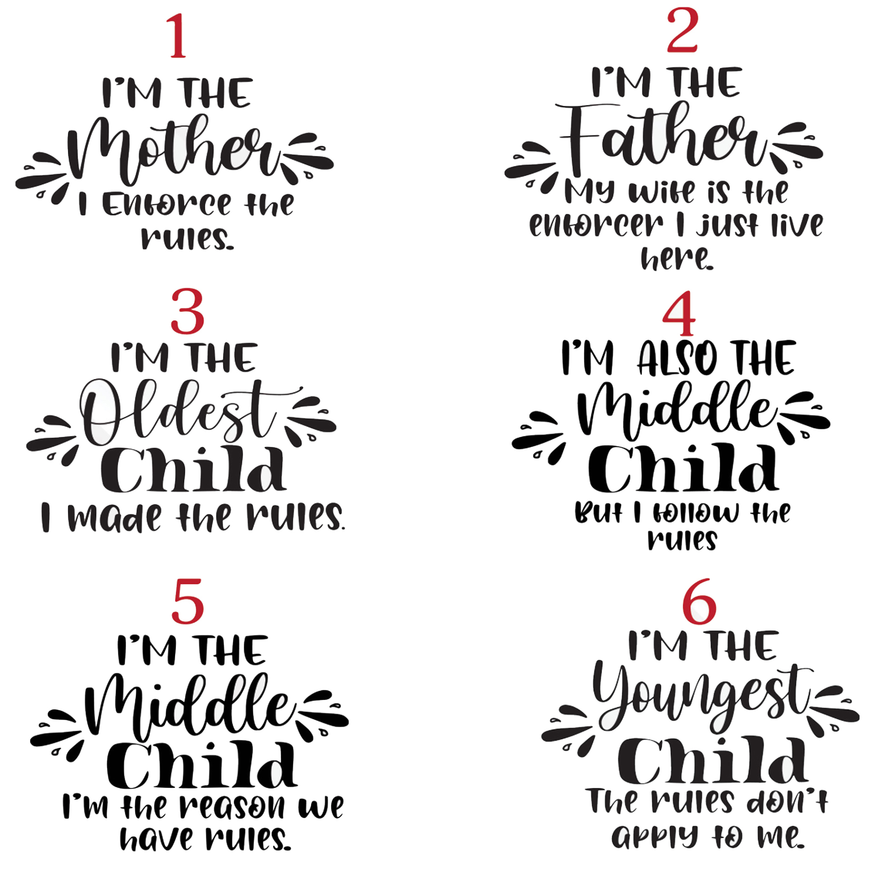 About The Rules Funny Family Gift Matching T-Shirts