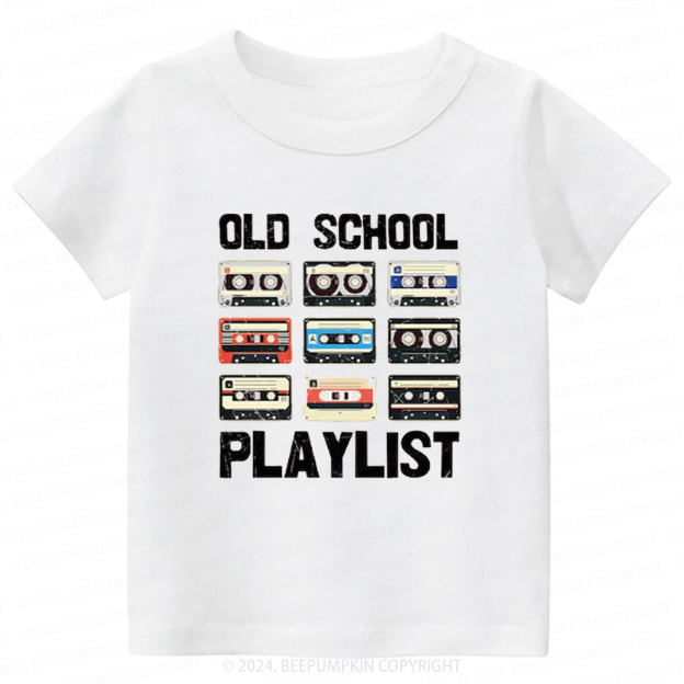 Old School Playlist Toddler&Kids Tees 8